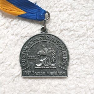 2004 Boston Marathon Finisher Medal 112th BAA Official Race Medal April